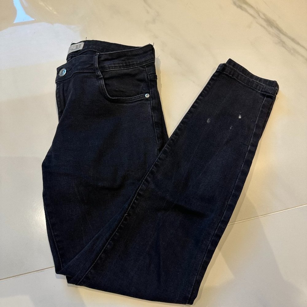 Zara Faded Black Skinny Jeans